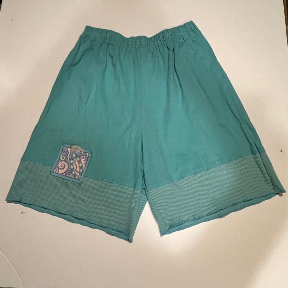 WOMEN’S FAITH by CELIA FORRESTER EMBELLISHED TEAL SHORTS.